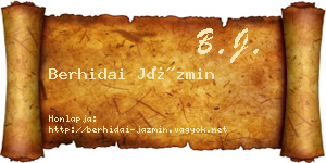 Berhidai Jázmin névjegykártya